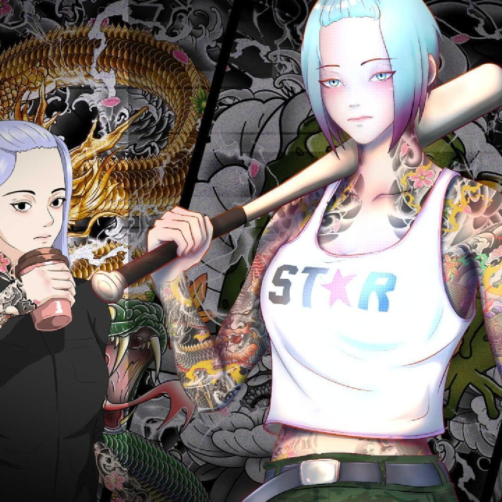 CLIP STUDIO PAINT いれずみ / 刺青 / 入墨 Irezumi Tattoo Brush Pack