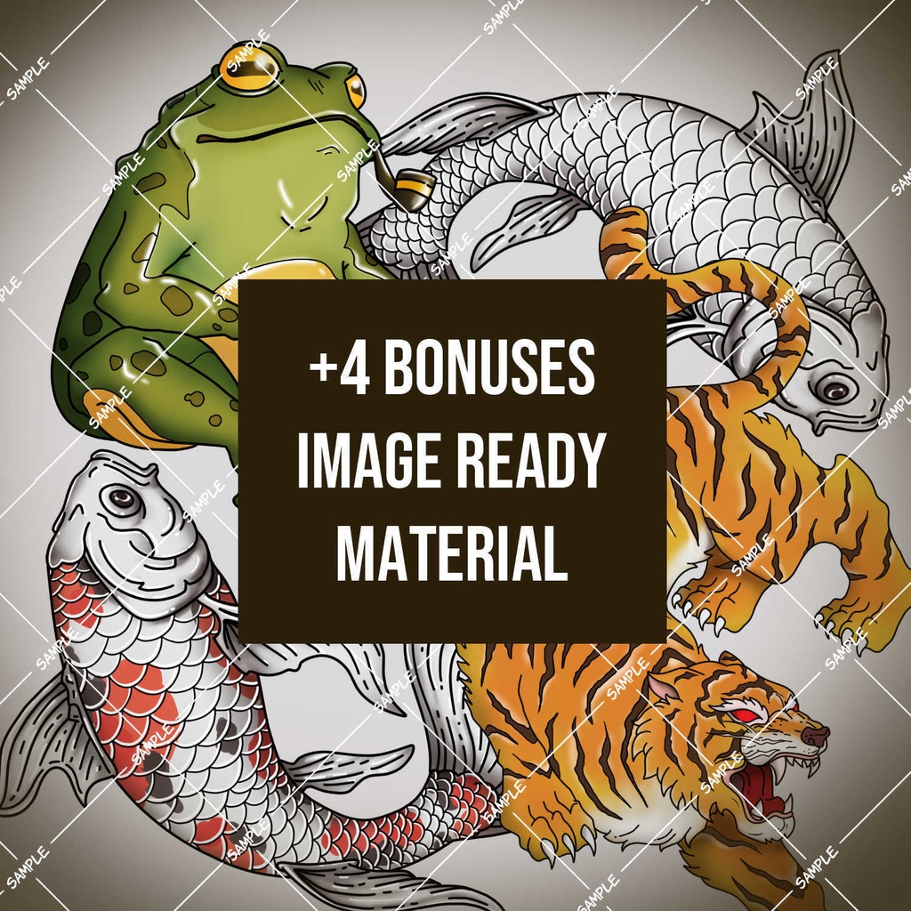 CLIPSTUDIO いれずみ / 刺青 / 入墨 EXTRAS + Dragon Brush Pack