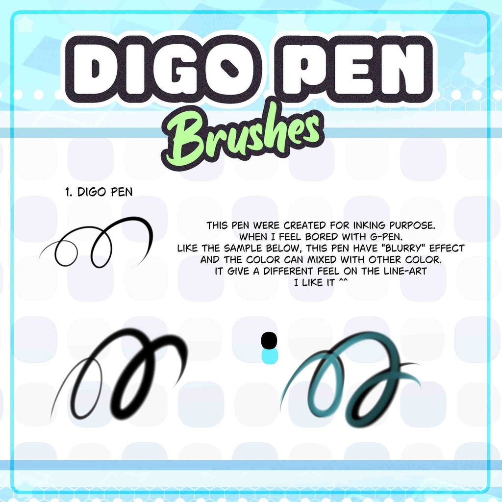 CLIPSTUDIO用 DigoPen Brush for Inking and Shading