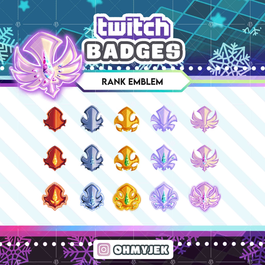【Twitch・YouTube】サブスクバッジ・Shield Emblem Bit Badges
