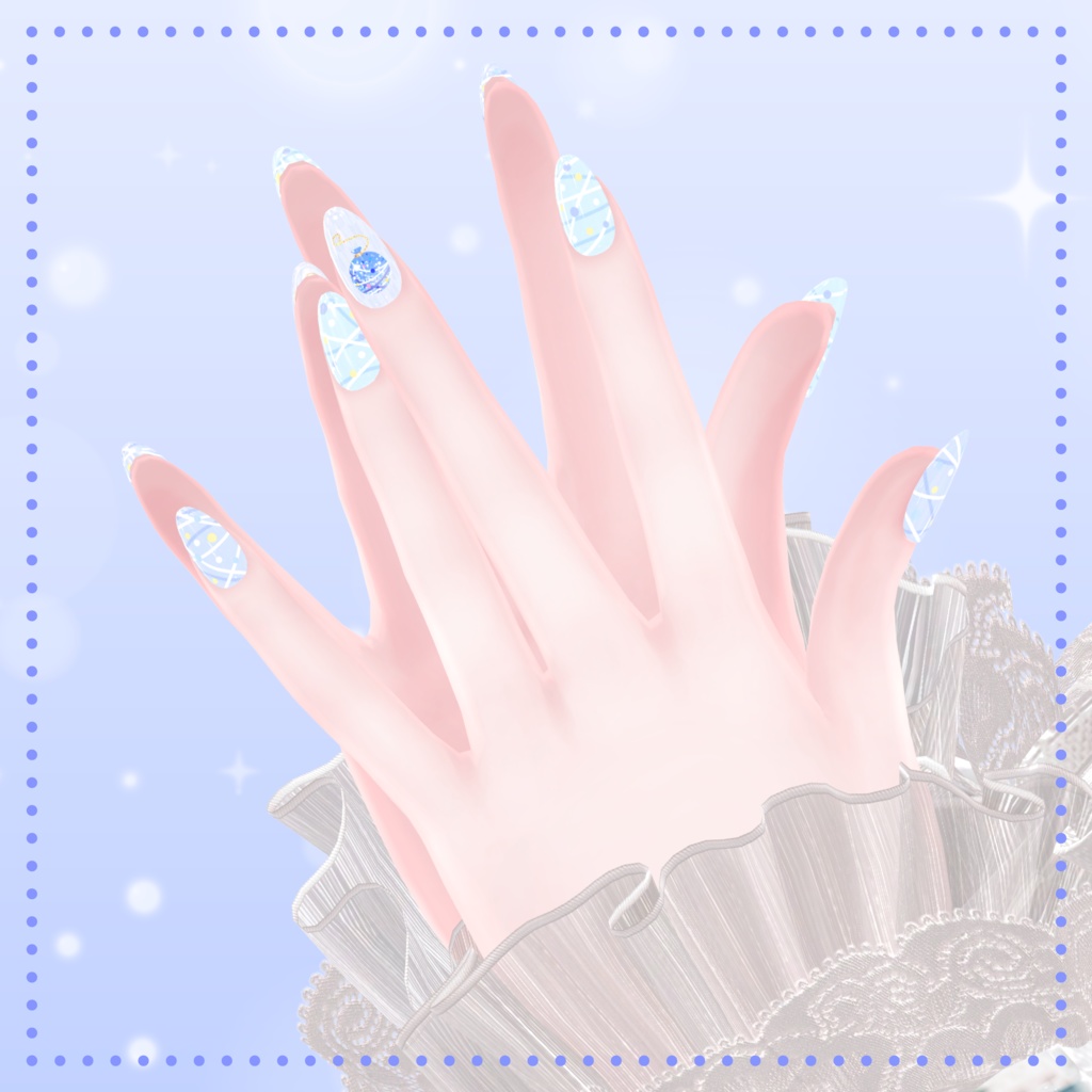 浴衣改変に!夏祭りネイル【シンプルジェルネイル -Simple Gel Nail-用テクスチャ】