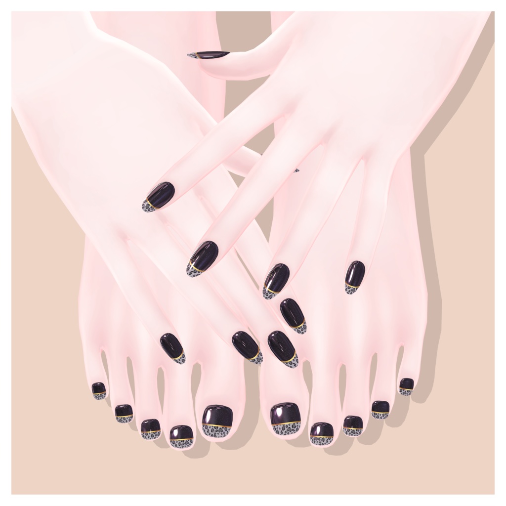 レオパードネイル【シンプルジェルネイル -Simple Gel Nail-用テクスチャ】