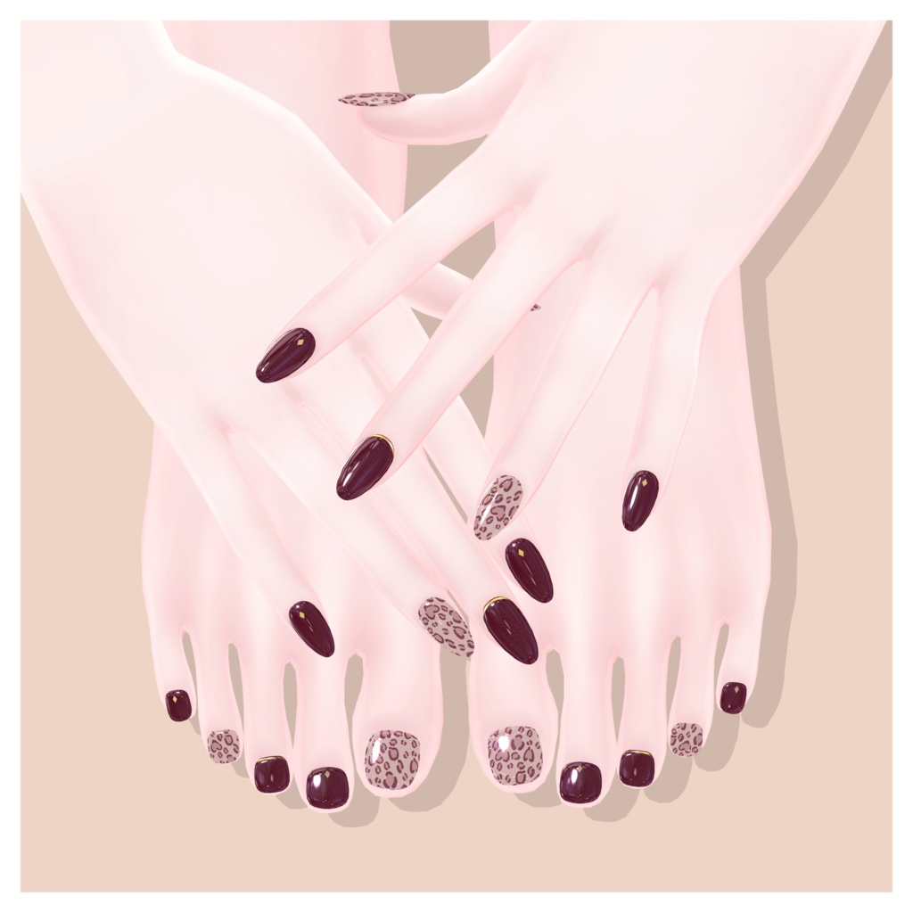 レオパードネイル【シンプルジェルネイル -Simple Gel Nail-用テクスチャ】