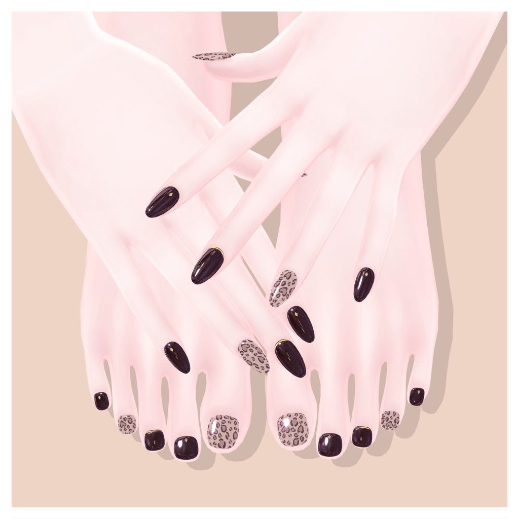 レオパードネイル【シンプルジェルネイル -Simple Gel Nail-用テクスチャ】