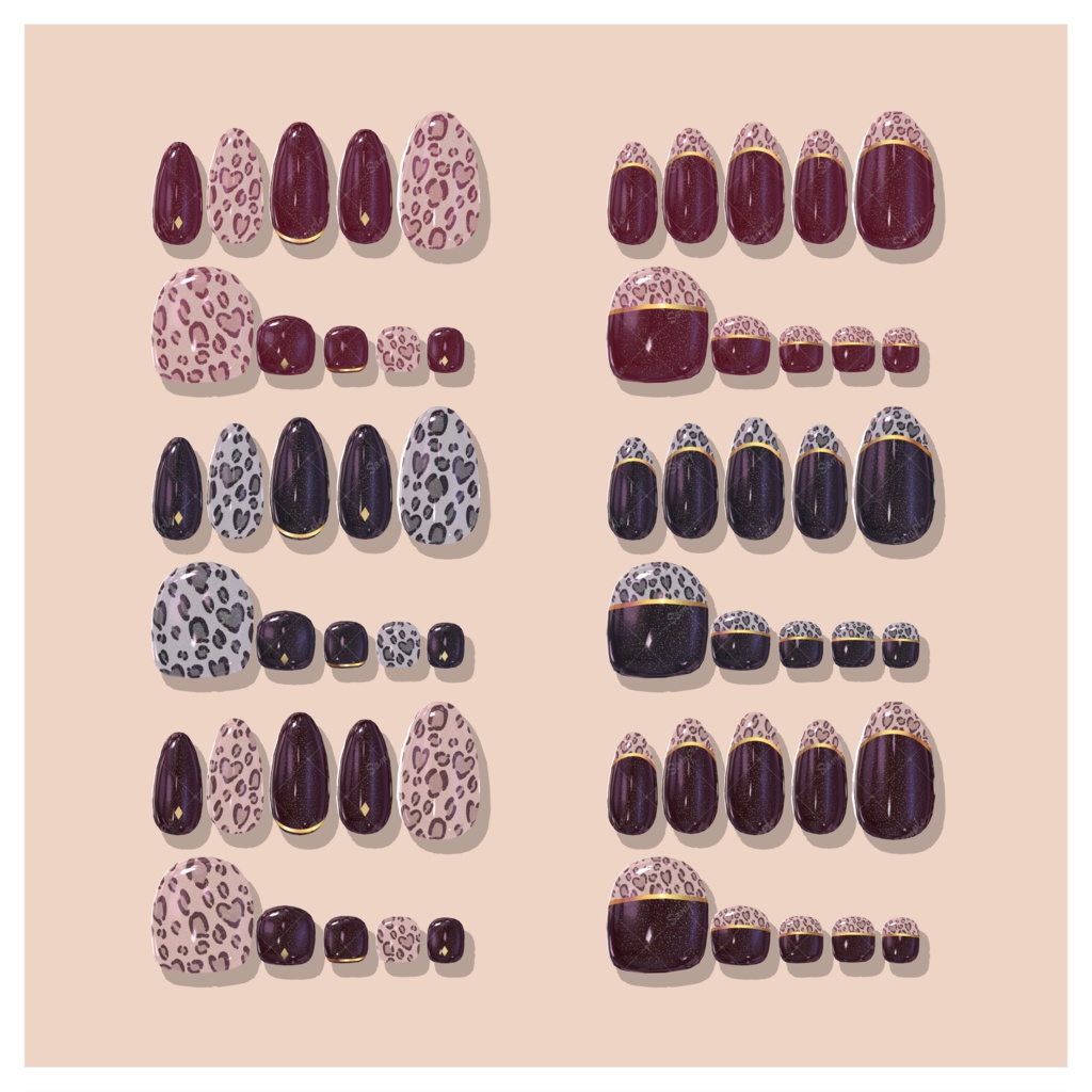 レオパードネイル【シンプルジェルネイル -Simple Gel Nail-用テクスチャ】