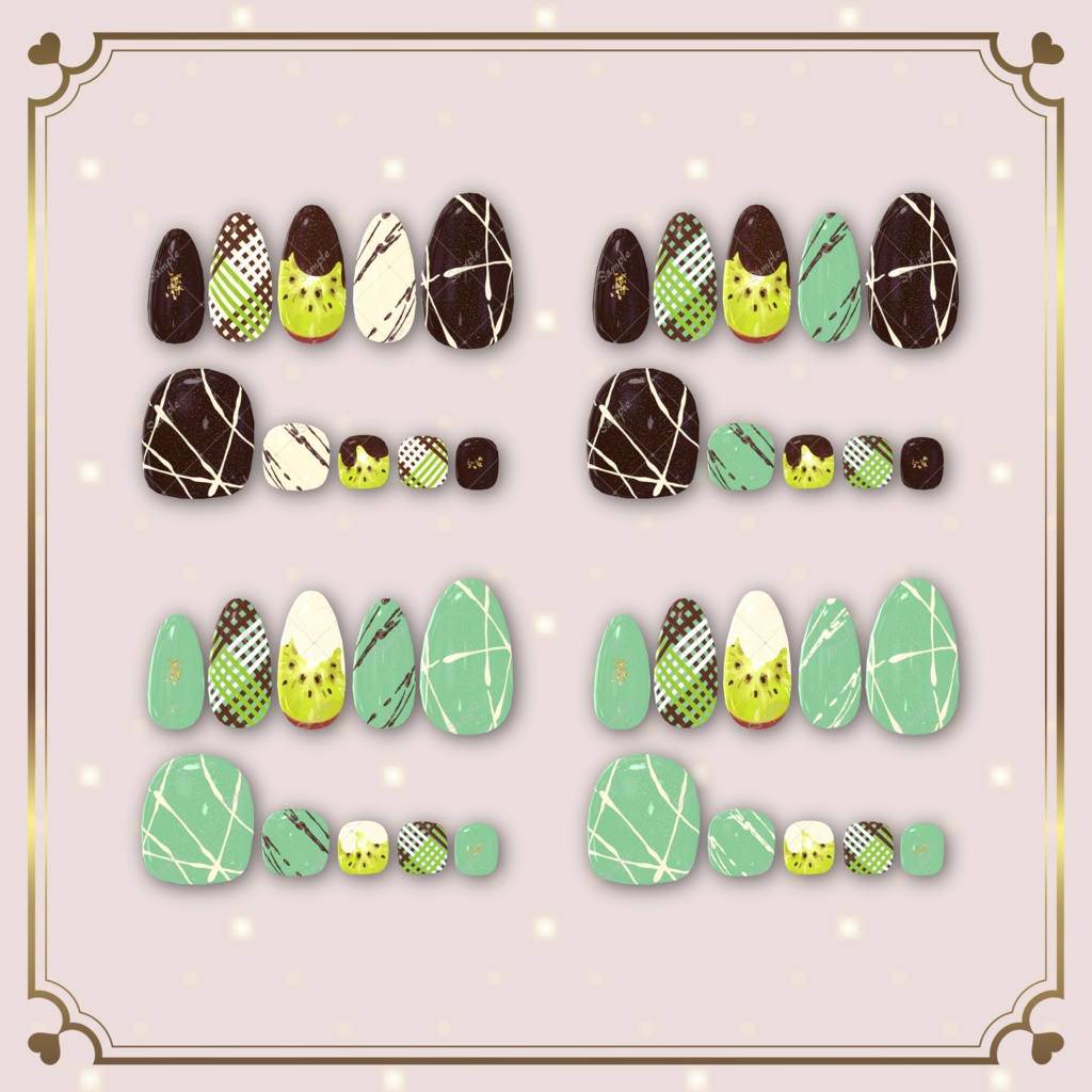 フルーツチョコネイル【シンプルジェルネイル -Simple Gel Nail-用テクスチャ】