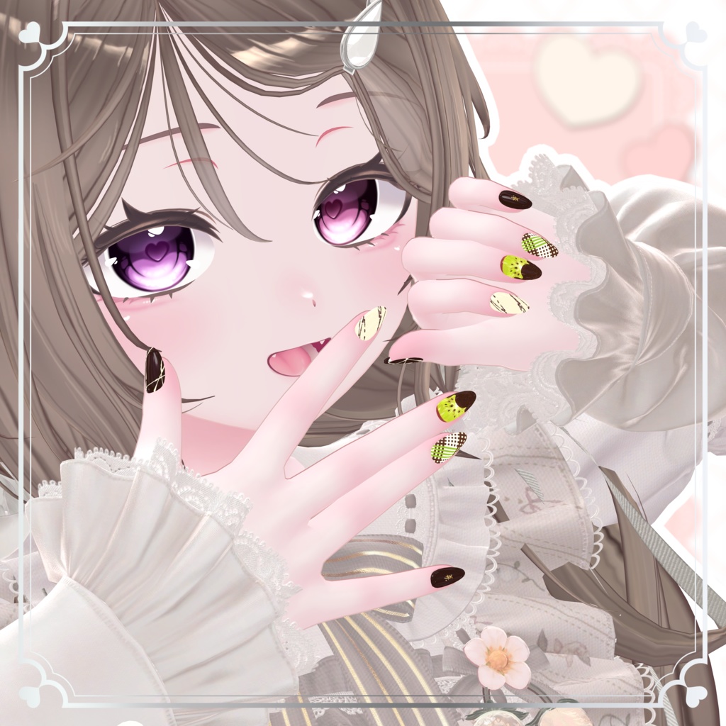 フルーツチョコネイル【シンプルジェルネイル -Simple Gel Nail-用テクスチャ】