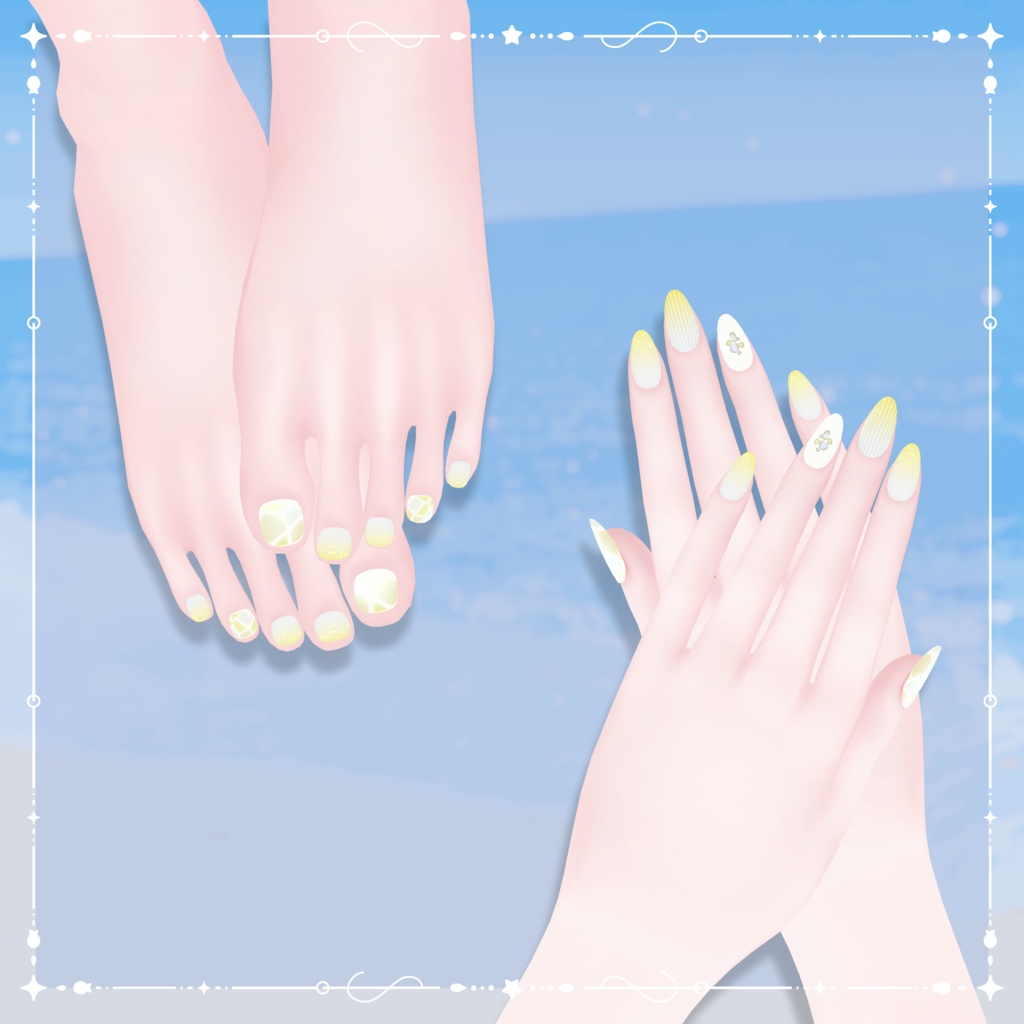 期間限定無料💎Sea Glass Nail【シンプルジェルネイル -Simple Gel Nail-用テクスチャ】