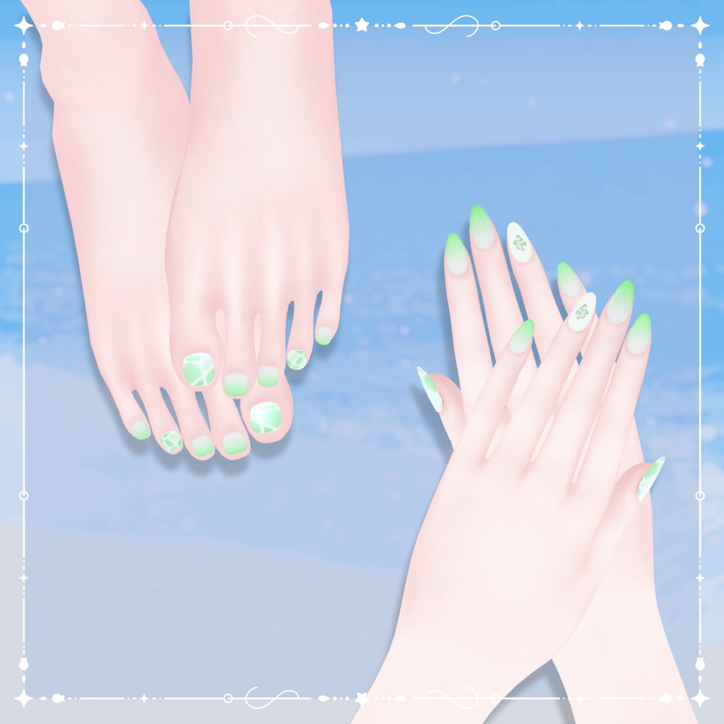 期間限定無料💎Sea Glass Nail【シンプルジェルネイル -Simple Gel Nail-用テクスチャ】