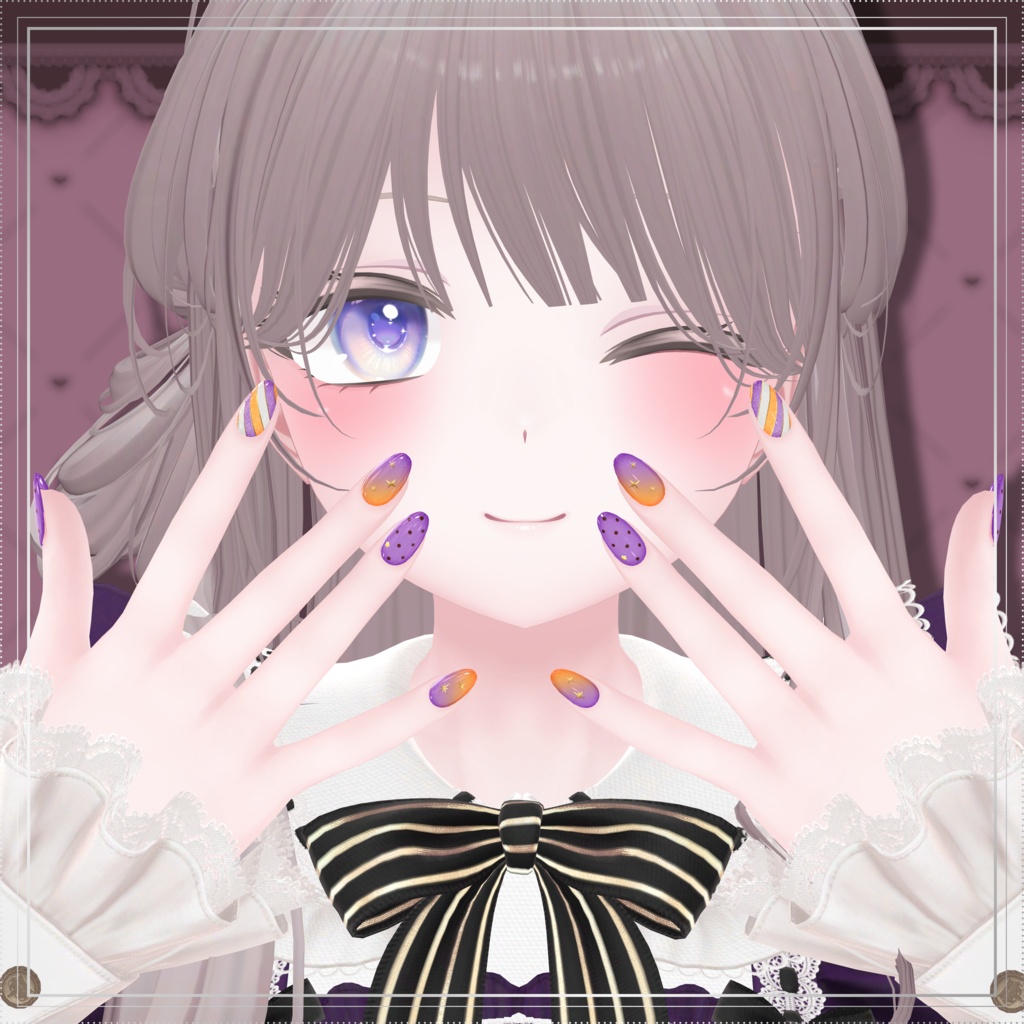 【無料/Freeあり】なんとなくハロウィンネイル【シンプルジェルネイル -Simple Gel Nail-用テクスチャ】