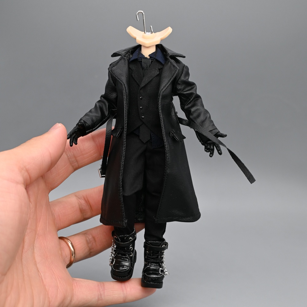 大1/12 ジャケット ロング丈 トレンチコート コート ブラック