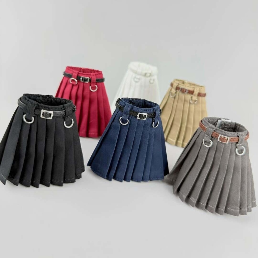 1/12ドール　プリーツスカート　膝丈