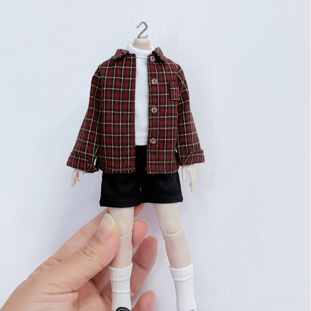 大1/12ドール チェックシャツ 阿巳2.0 阿巳3.0 西西里往事