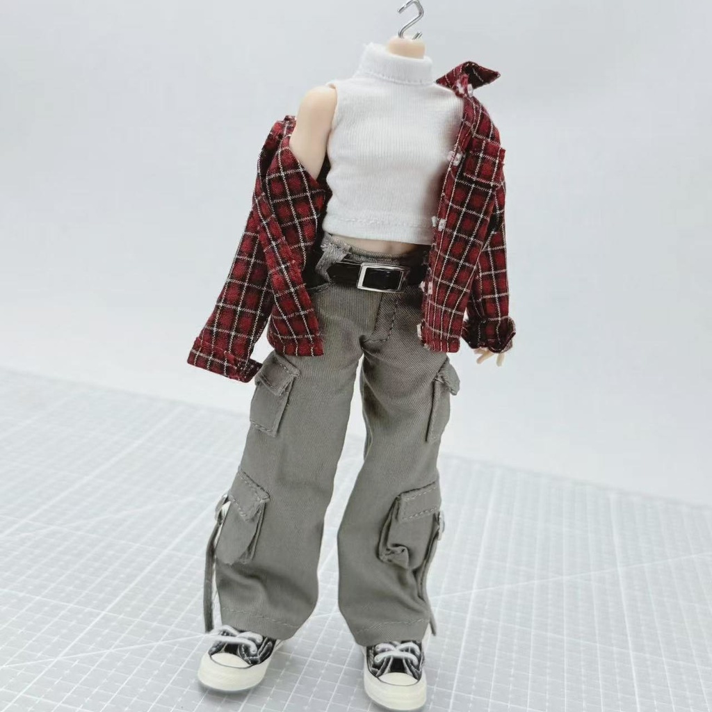 大1/12ドール チェックシャツ 阿巳2.0 阿巳3.0 西西里往事