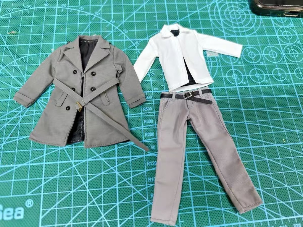 【5点セット】1/12ドール服 トレンチコート スラックス