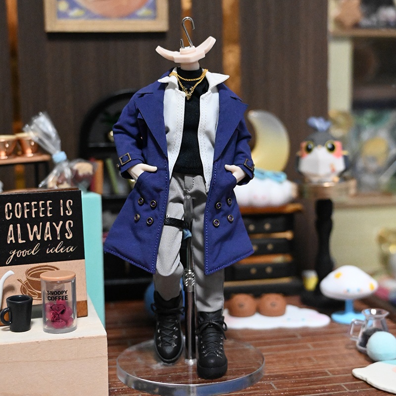 【5点セット】1/12ドール服　トレンチコート　スラックス