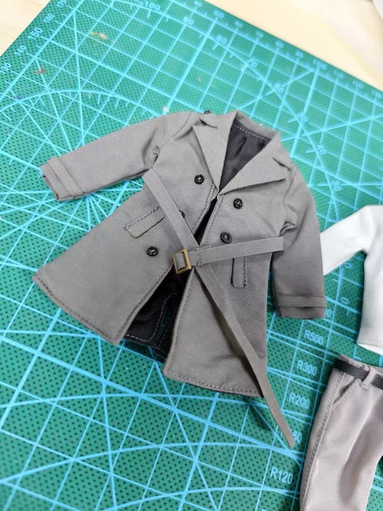 【5点セット】1/12ドール服 トレンチコート スラックス