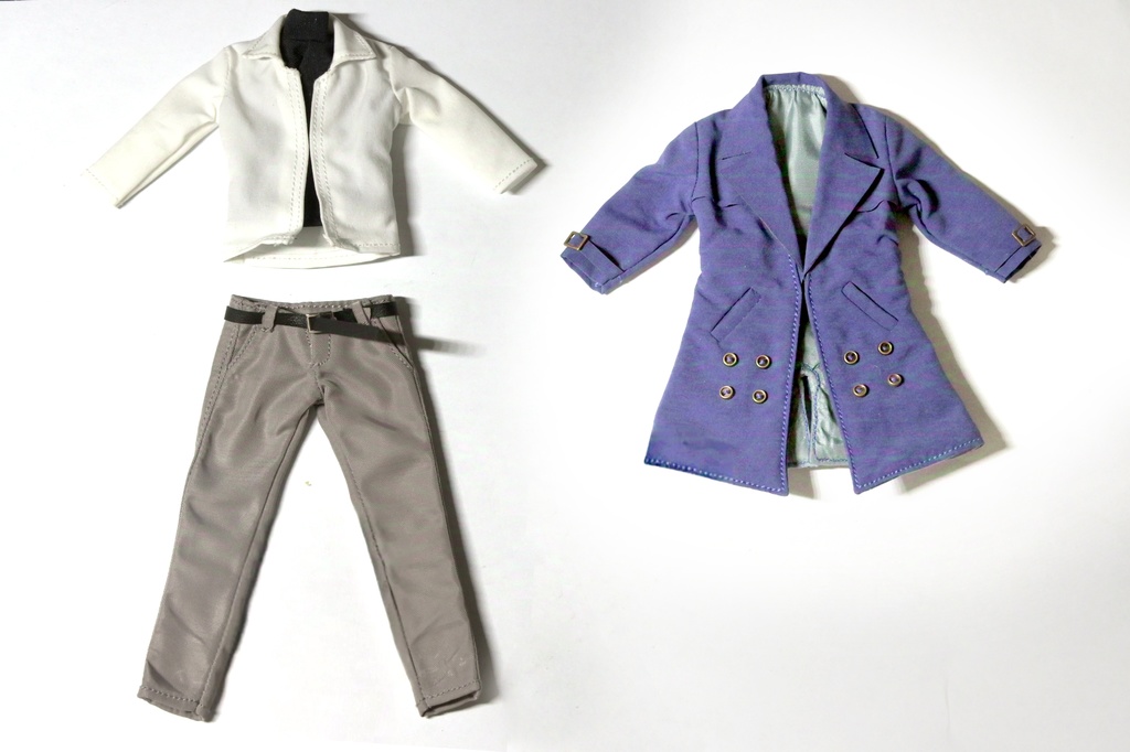【5点セット】1/12ドール服 トレンチコート スラックス