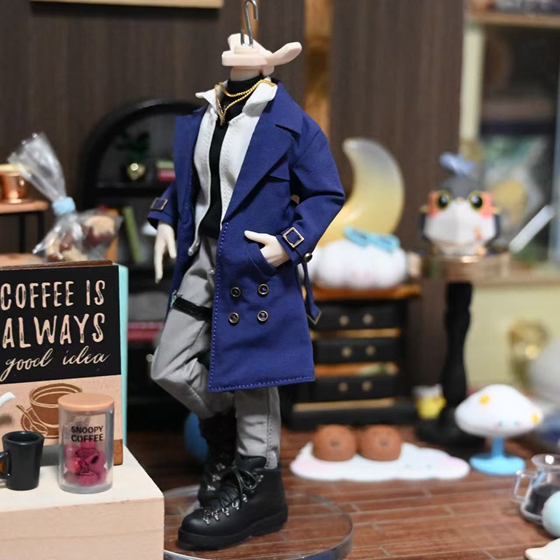 【5点セット】1/12ドール服 トレンチコート スラックス