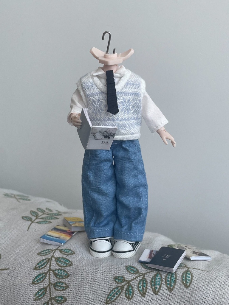 1/12ドール 学院風 ベストコーデ 4点セット 阿巳2.0 阿巳3.0