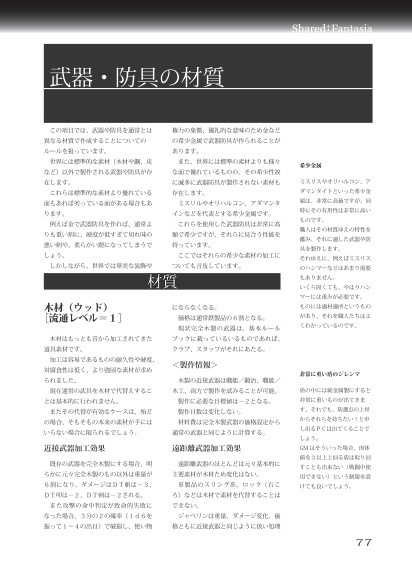 Race of Nture(Shared†FantasiaTRPGサプリメント vol.2)