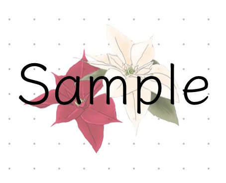 【PNG素材】四季の花特集 ~４つの花束~ バラ・ラナンキュラス・ポインセチア・椿