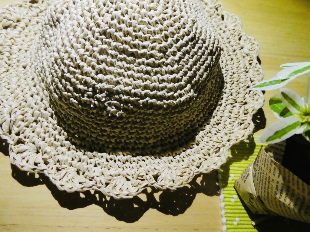 【Hand Made】プリゼッシンちゃんのエコアンダリヤのつば広帽