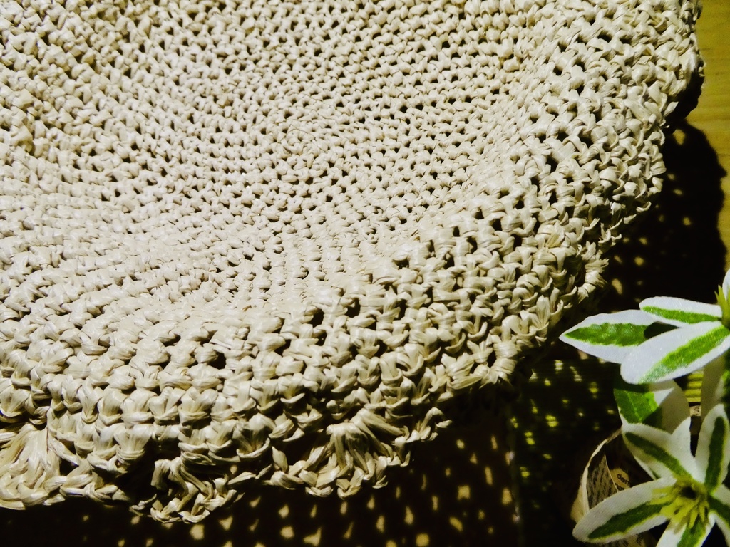 【Hand Made】プリゼッシンちゃんのエコアンダリヤのつば広帽