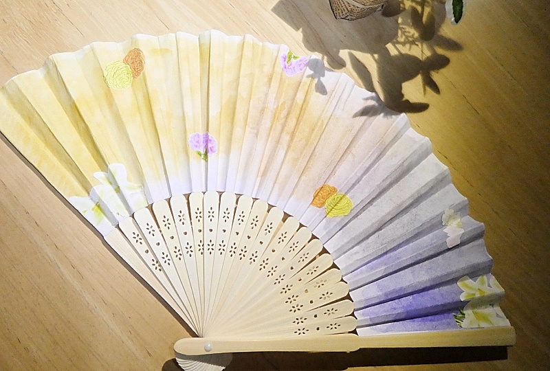 【 ４つの花束 / 4 Flowers series. 】四季折々の初夏の扇を作ってみました。　Japanese-Fan ~4 flowers~. 
