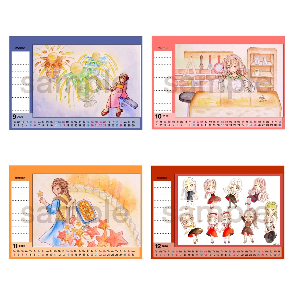 2026卓上カレンダー