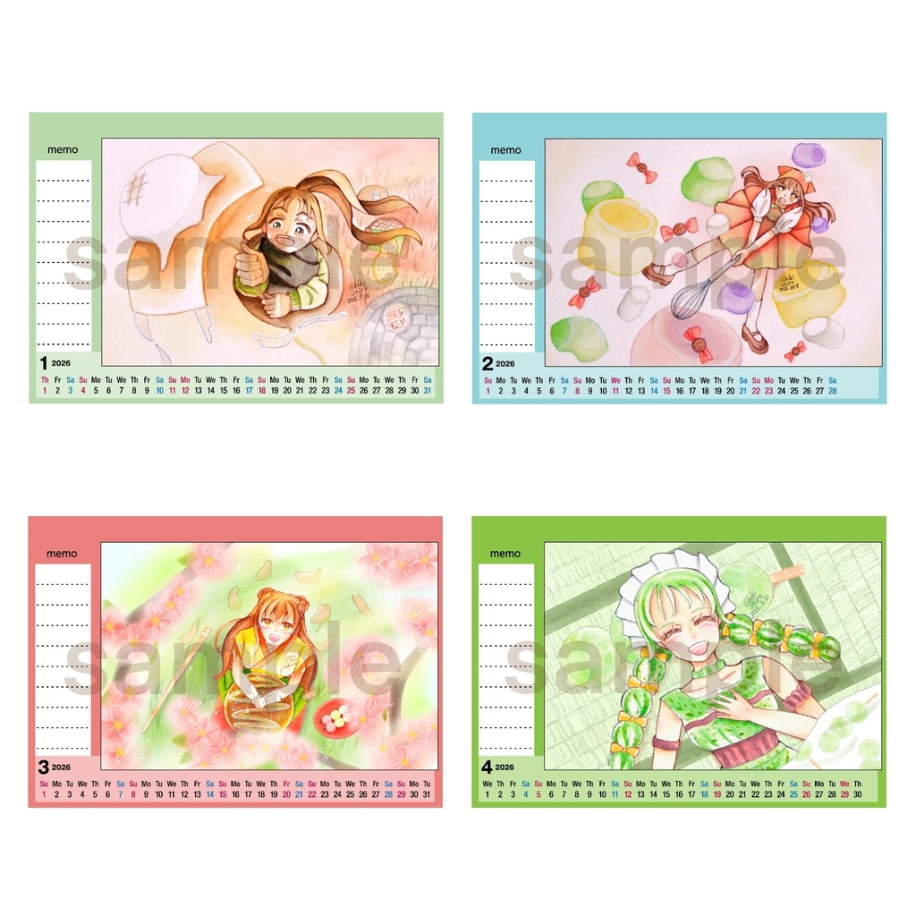 2026卓上カレンダー