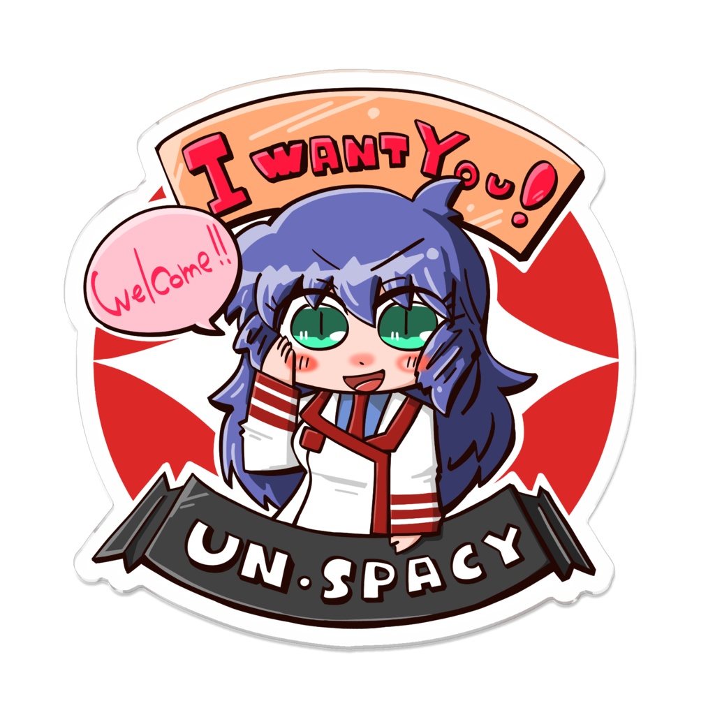 ちびミンメイ（おいでませ統合軍）アクリルバッジ