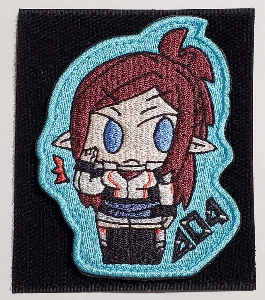 ミラージュさん敬礼パッチ（水色）