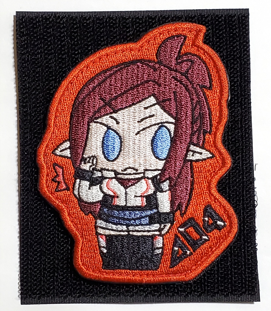 ミラージュさん敬礼パッチ（朱色）