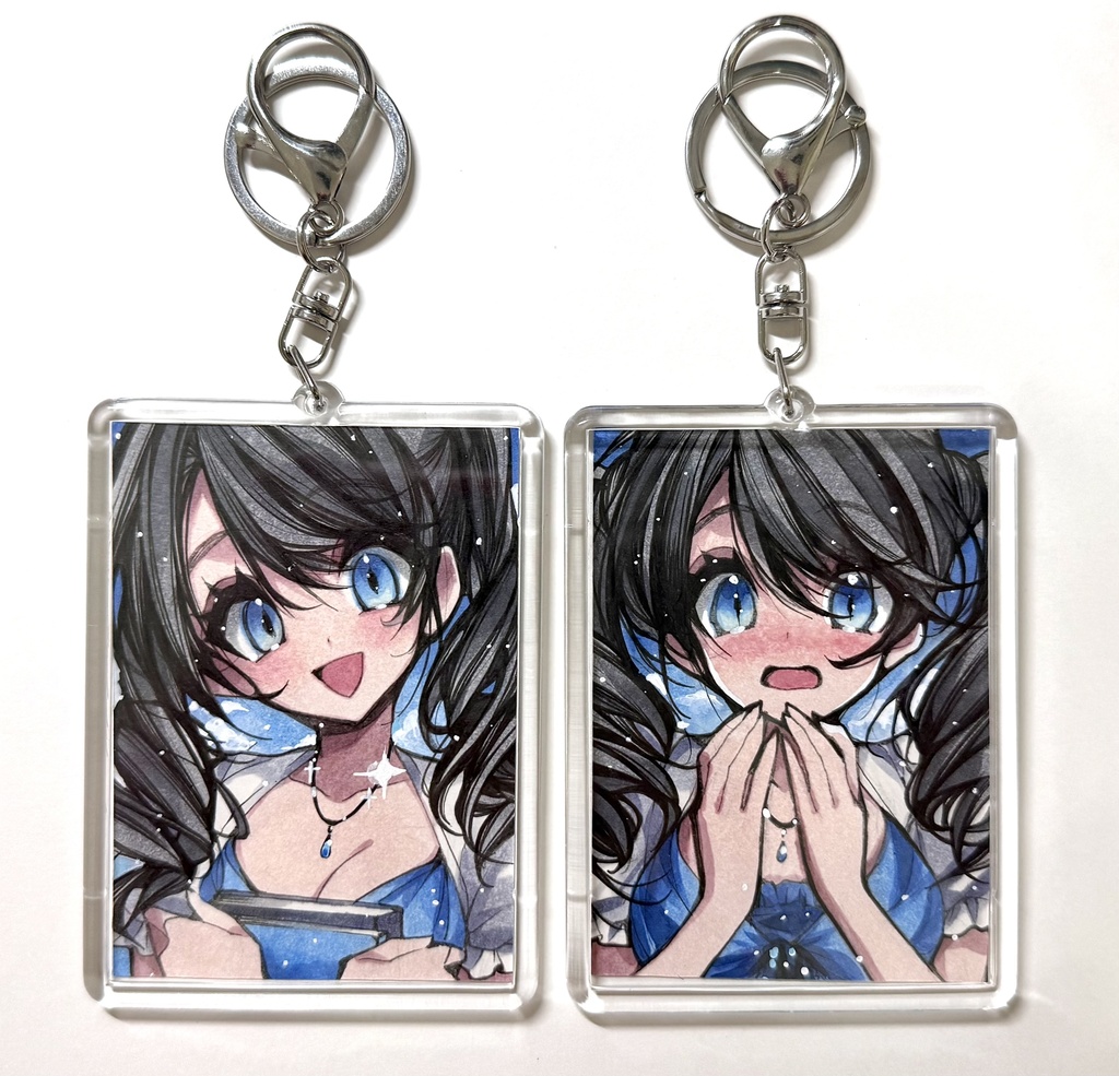 オリジナル両面原画キーホルダー(9.6cm×7cm)