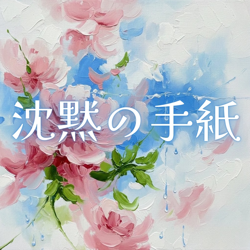 『沈黙の手紙』歌詞入り油絵ポストカードPDF+音源ダウンロードWAV