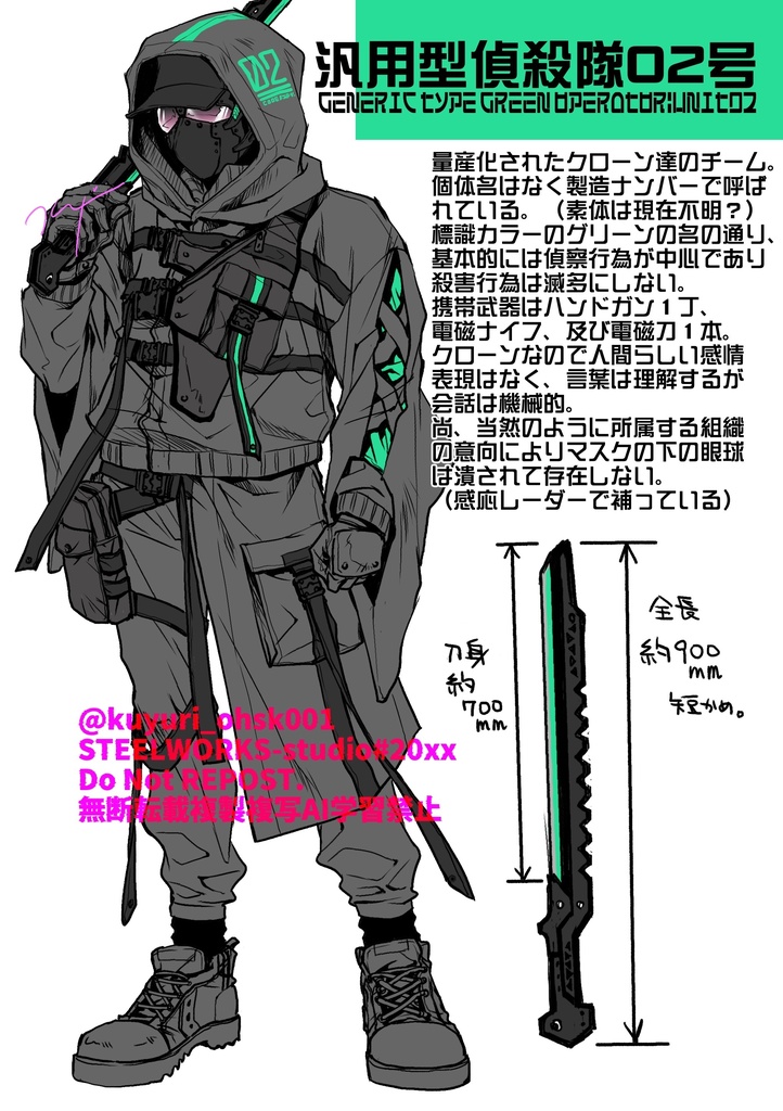 汎用型偵殺隊02号：衣装小道具(セット購入用)
