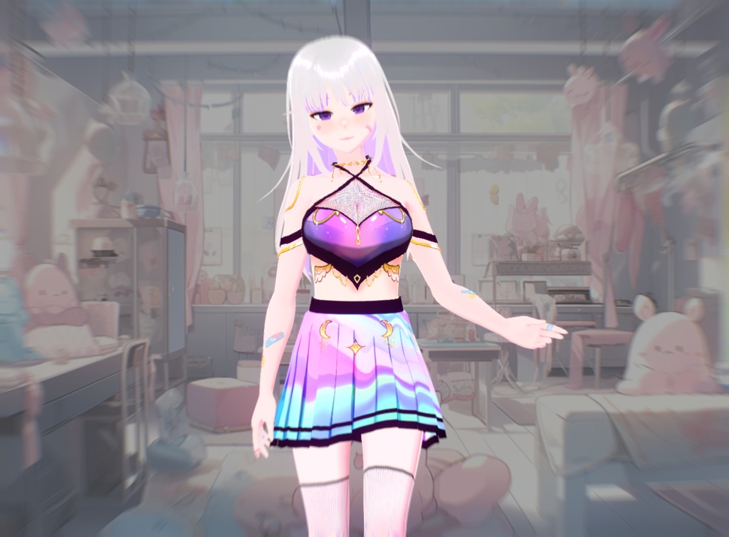 【Vroid】天使 ホログラフィック衣装のテクスチャ ~ Holo angel outfit ♦ ~ 