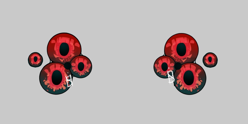 【Vroid】モンスターの目 ~ 肌理 ~ Monster eyes texture // Highlights included