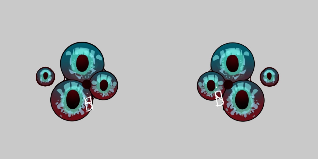 【Vroid】モンスターの目 ~ 肌理 ~ Monster eyes texture // Highlights included