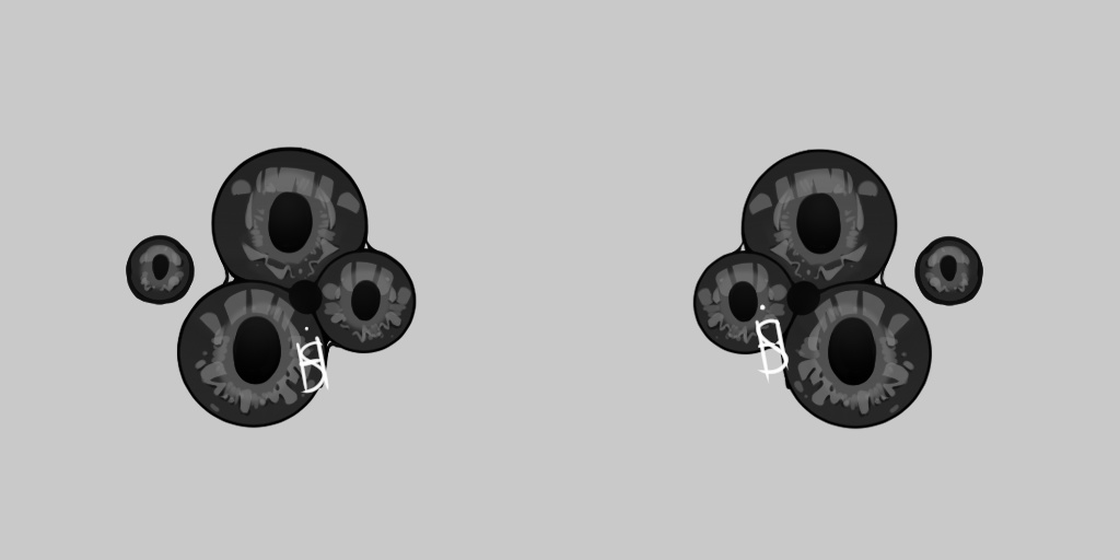 【Vroid】モンスターの目 ~ 肌理 ~ Monster eyes texture // Highlights included