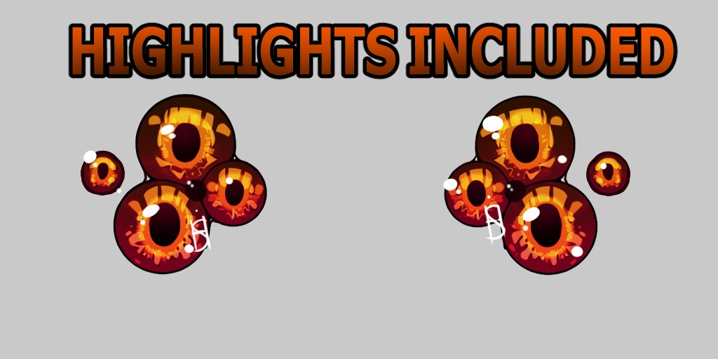 【Vroid】モンスターの目 ~ 肌理 ~ Monster eyes texture // Highlights included