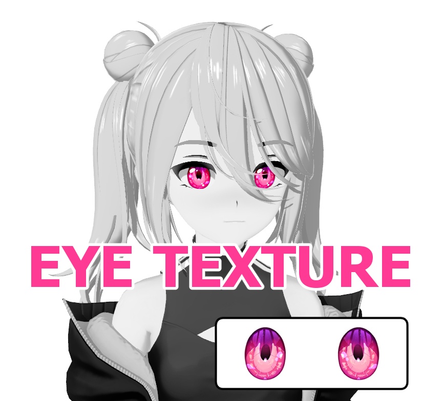 【Vroid】ピンクの目 ~ Cute pink eyes