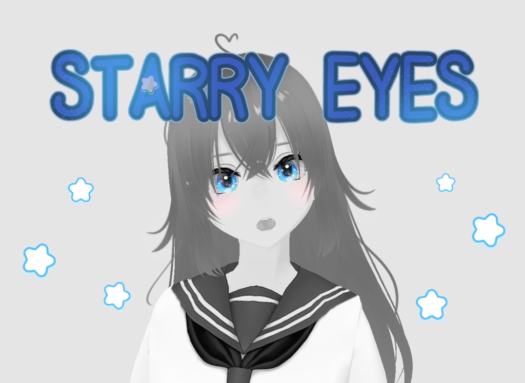 【Vroid】星空のような目 ~ Starry blue eyes