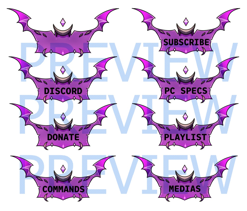 【Twitch Panels】 Demon theme!