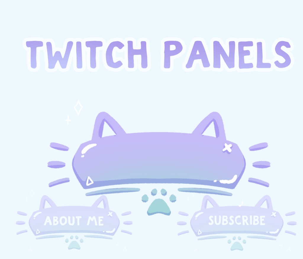 【Twitch Panels】 Cute cat theme!