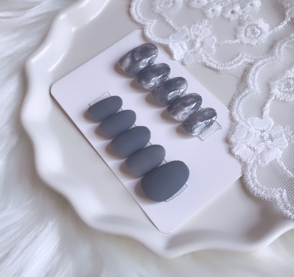 【現品】 65 ネイルチップ マーブル ニュアンス マット うる艶 ちゅるん キラキラ ラメ 大人可愛い 大人っぽ 韓国っぽ