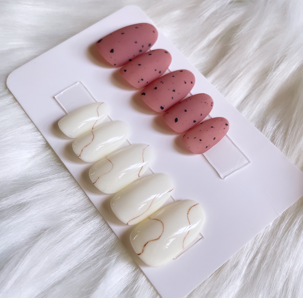 【現品】 67 ネイルチップ ニュアンス うねうね マット ちゅるん 韓国っぽ