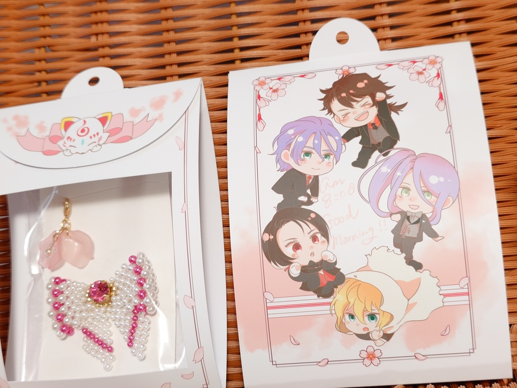 【ぬいぐるみ向け】 キャンディーリボン&花びらチャーム