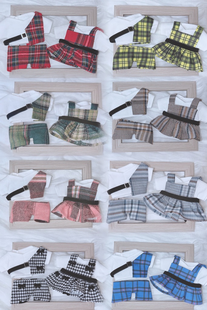 チェックセットアップ【16cmサイズ】